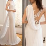 Robe de mariée transparente à taille moyenne et super féerique