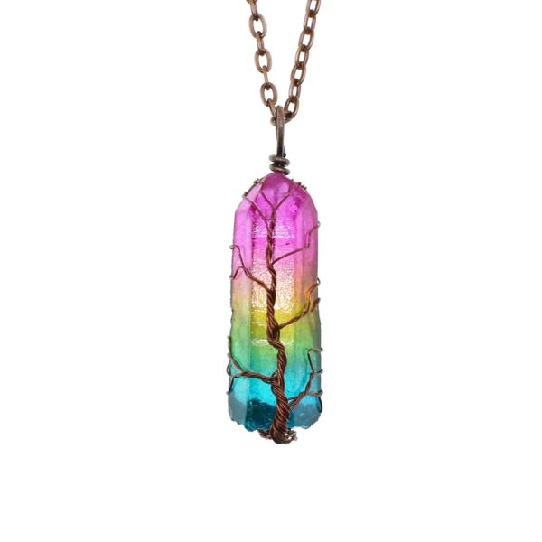 Pendentif de Pierre en Cristal Arbre de Vie