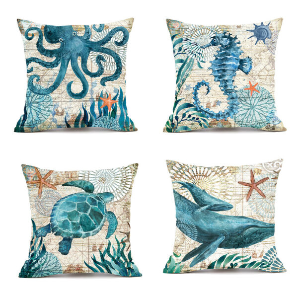 Housses de Coussin Tortue de Mer Imprimée