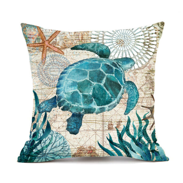 Housses de Coussin Tortue de Mer Imprimée